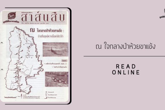 สาส์นสืบ – ณ ใจกลางป่าห้วยขาแข้ง