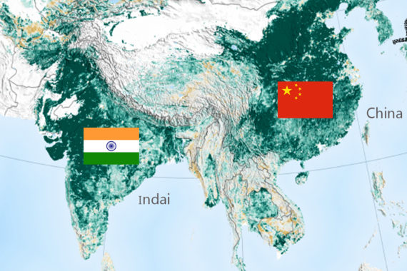 จีนและอินเดีย สองประเทศผู้นำด้านความเขียว
