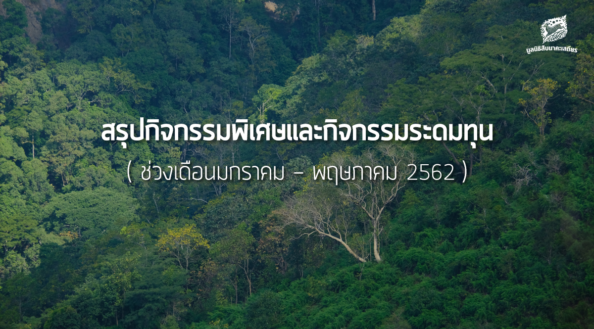 สรุปกิจกรรมพิเศษ และ กิจกรรมระดมทุน (ช่วงเดือนมกราคม – พฤษภาคม 2562)