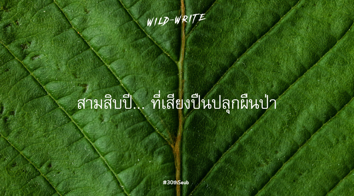 WILD-WRITE : สามสิบปี… ที่เสียงปืนปลุกผืนป่า