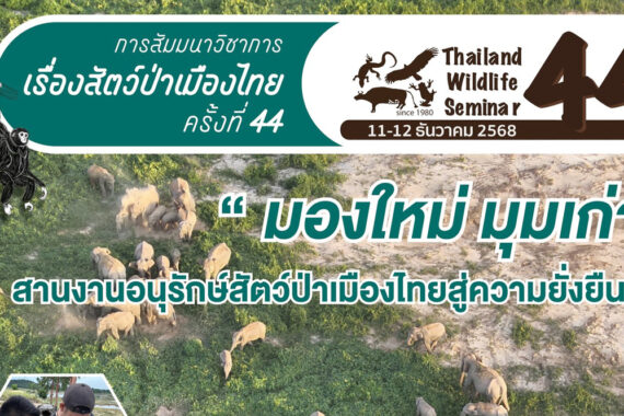 สัมมนาสัตว์ป่าเมืองไทย ครั้งที่ 44 มองใหม่ มุมเก่าสานงานอนุรักษ์สัตว์ป่าเมืองไทยสู่ความยั่งยืน